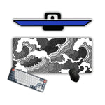 Tapis de souris Japan Vague Grise - Vignette | CustomTonTapis.fr